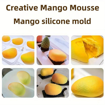 3D Mango Design Silicone Cake Molds Party Pastry Bakeware Fruit Mousse Cake Mould Kitchen Food Grade Dessert Baking Tools