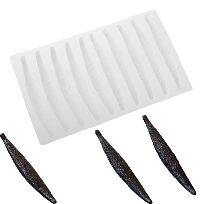 10-Cell Vanilla Design Silicone Chocolate Molds White Black or Khaki Silicone Cake Moulds Kitchen Bakeware Dessert Baking Tools