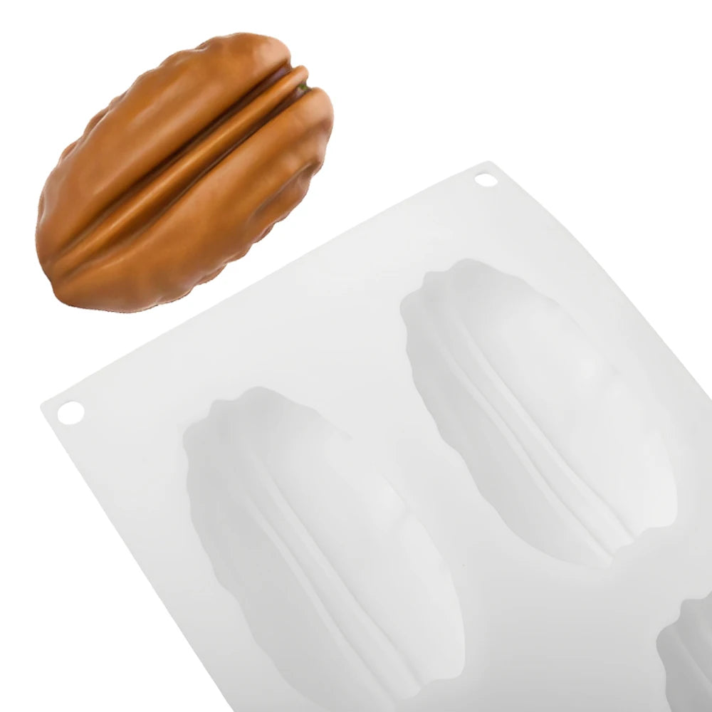 1 or 4-Cell Pecan Nuts Design Silicone Chocolate Mold Food Grade Mousse Cake Mould Pastry Tools Kitchen Dessert Bakeware