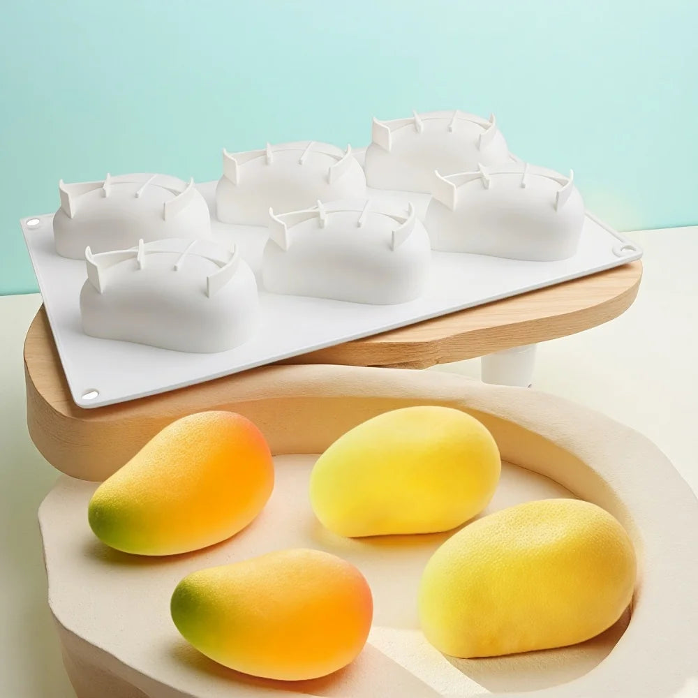 3D Mango Design Silicone Cake Molds Party Pastry Bakeware Fruit Mousse Cake Mould Kitchen Food Grade Dessert Baking Tools