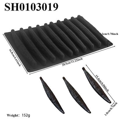 10-Cell Vanilla Design Silicone Chocolate Molds White Black or Khaki Silicone Cake Moulds Kitchen Bakeware Dessert Baking Tools