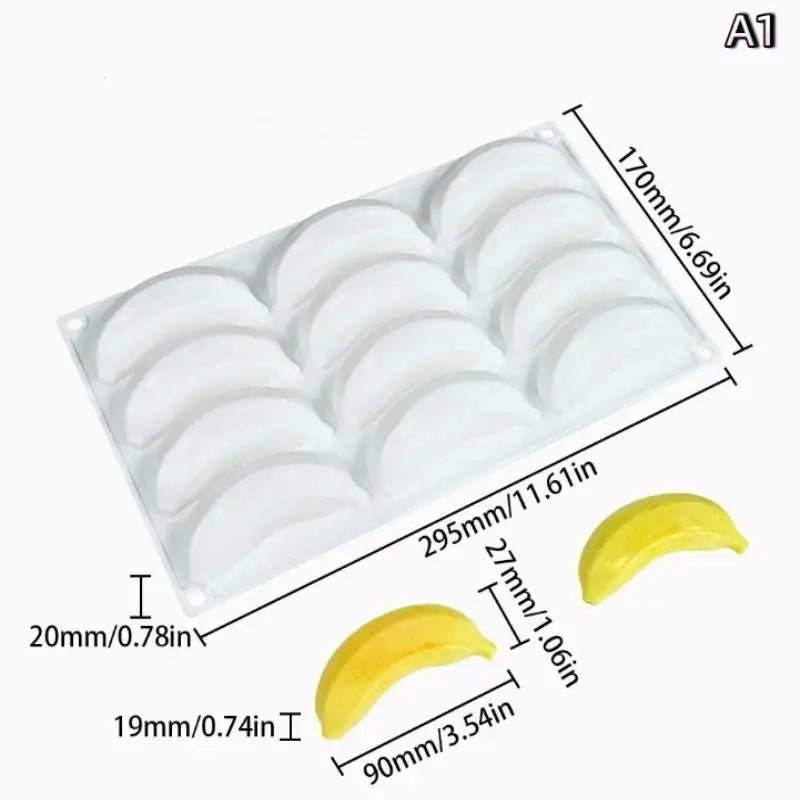 Fruit Banana Silicone Mousse Cake Mold Reusable Chocolate Mold Making Moulds Dessert Tool Baking Decorating Kitchen Supplies 202