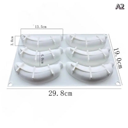 Fruit Banana Silicone Mousse Cake Mold Reusable Chocolate Mold Making Moulds Dessert Tool Baking Decorating Kitchen Supplies 202