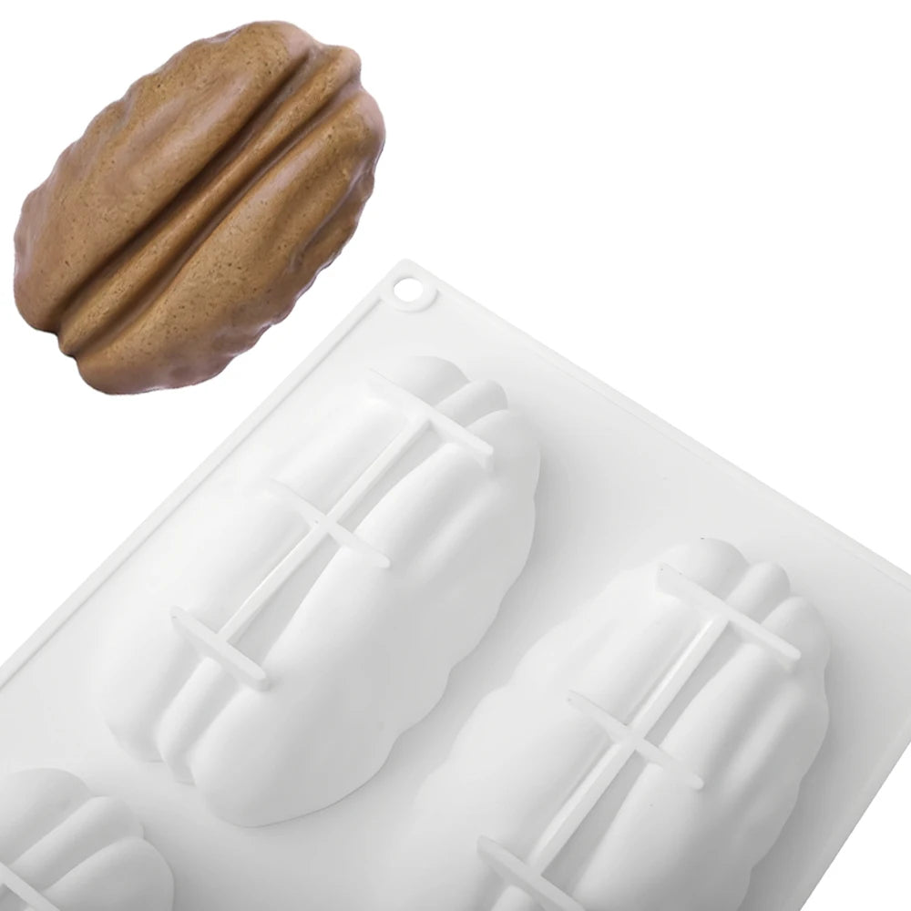 1 or 4-Cell Pecan Nuts Design Silicone Chocolate Mold Food Grade Mousse Cake Mould Pastry Tools Kitchen Dessert Bakeware
